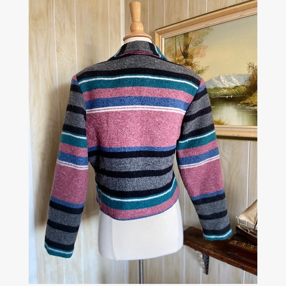 Mid-West Garment Co • Striped Wool Jacket - Picture 4 of 6